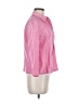 Max Mara 100% Silk Pink 3/4 Sleeve Silk Top Size 8 - photo 4