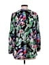 Parker 100% Polyester Floral Green 3/4 Sleeve Blouse Size M - photo 2