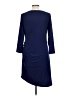 Unbranded Solid Blue Casual Dress Size L - photo 2