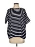 Tommy Hilfiger 100% Polyester Stripes Blue Short Sleeve Top Size XS - photo 1