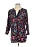 Van Heusen 100% Polyester Paisley Black 3/4 Sleeve Blouse Size S - photo 1