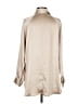 Line & Dot 100% Polyester Metallic Tan 3/4 Sleeve Blouse Size S - photo 2