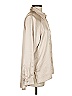 Line & Dot 100% Polyester Metallic Tan 3/4 Sleeve Blouse Size S - photo 4