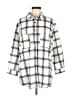 Unbranded 100% Polyester Plaid Ivory 3/4 Sleeve Blouse Size M - photo 1