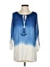 Cool Change 100% Rayon Blue 3/4 Sleeve Blouse Size S - photo 1