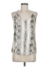 Lavender Brown 100% Rayon Silver Sleeveless Blouse Size M - photo 1