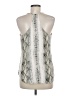 Lavender Brown 100% Rayon Silver Sleeveless Blouse Size M - photo 2