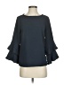 J.Crew 100% Polyester Blue 3/4 Sleeve Blouse Size 4 - photo 1