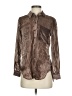 Pilcro Metallic Brown Long Sleeve Blouse Size XXS - photo 1