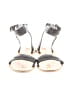 J.Crew 100% Leather Gray Black Sandals Size 9 1/2 - photo 2