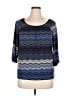 AGB Blue 3/4 Sleeve Blouse Size XL (petite) - photo 1