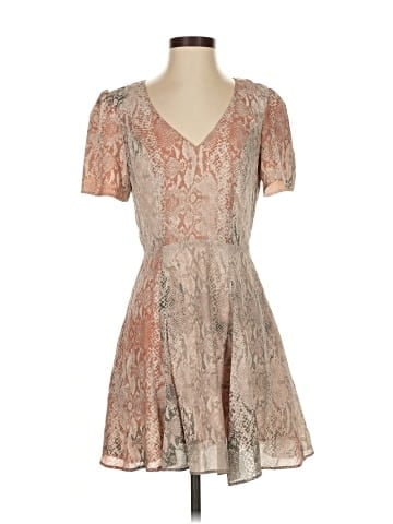 Lavender Brown Short Sleeve Top (view 1)