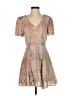 Lavender Brown Tan Short Sleeve Top Size S - photo 1