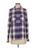 Paige 100% Viscose Plaid Blue Long Sleeve Button-Down Shirt Size S - photo 1