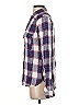 Paige 100% Viscose Plaid Blue Long Sleeve Button-Down Shirt Size S - photo 5