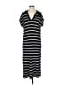 Unbranded 100% Polyester Stripes Black Casual Dress Size M - photo 1