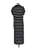 Unbranded 100% Polyester Stripes Black Casual Dress Size M - photo 2