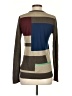 Donna Karan New York Color Block Brown Silk Pullover Sweater Size P (petite) - photo 2