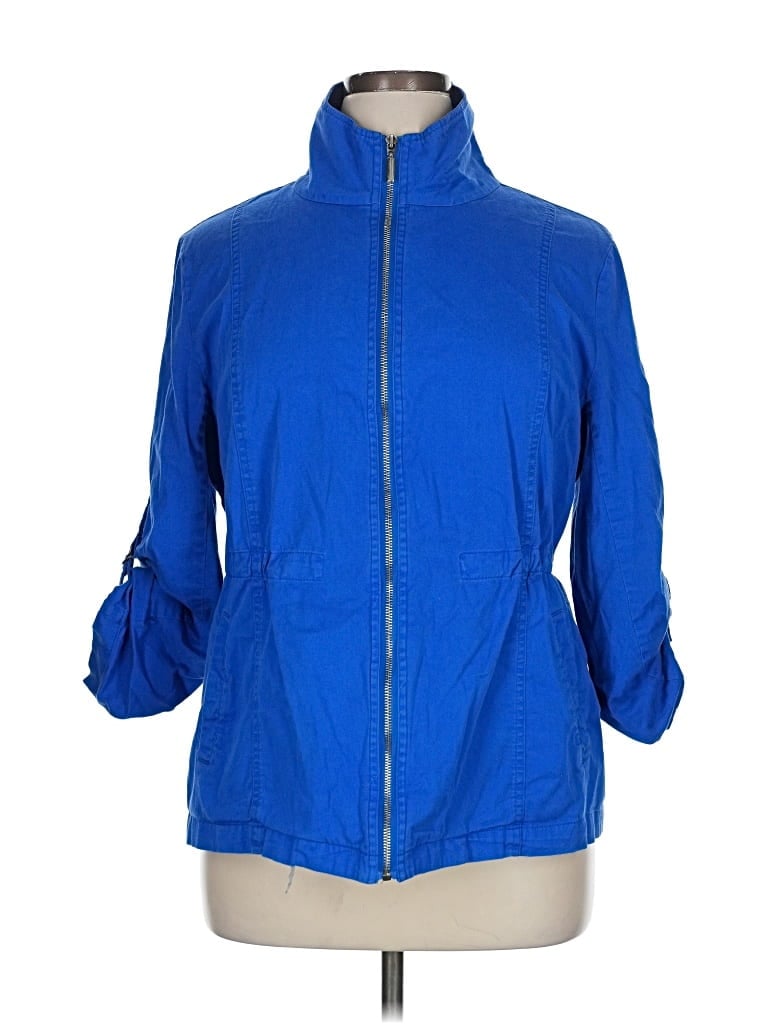 Pre-owned Erin London Track Jacket In Blue