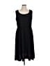 Perceptions Solid Black Casual Dress Size 18 - photo 1