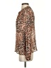 Paige 100% Silk Animal Print Brown Long Sleeve Silk Top Size XS - photo 5