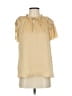 CeCe 100% Polyester Gold Short Sleeve Blouse Size S - photo 1