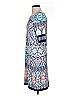 Eliza J Print Blue Casual Dress Size 4 - photo 5