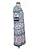Eliza J Print Blue Casual Dress Size 4 - photo 4