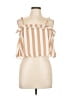 Caslon 100% Polyester Tan White Cardigan Size L - photo 1