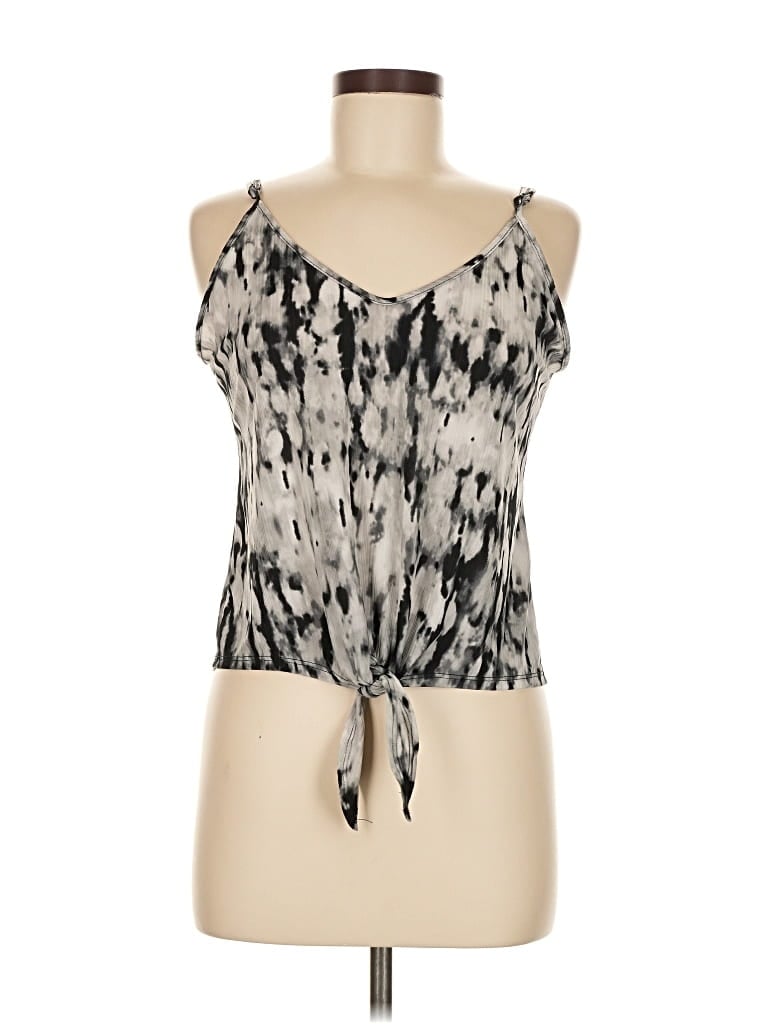 Pre-owned Secret Treasures Sleeveless Top Gray Halter Neckline Tops