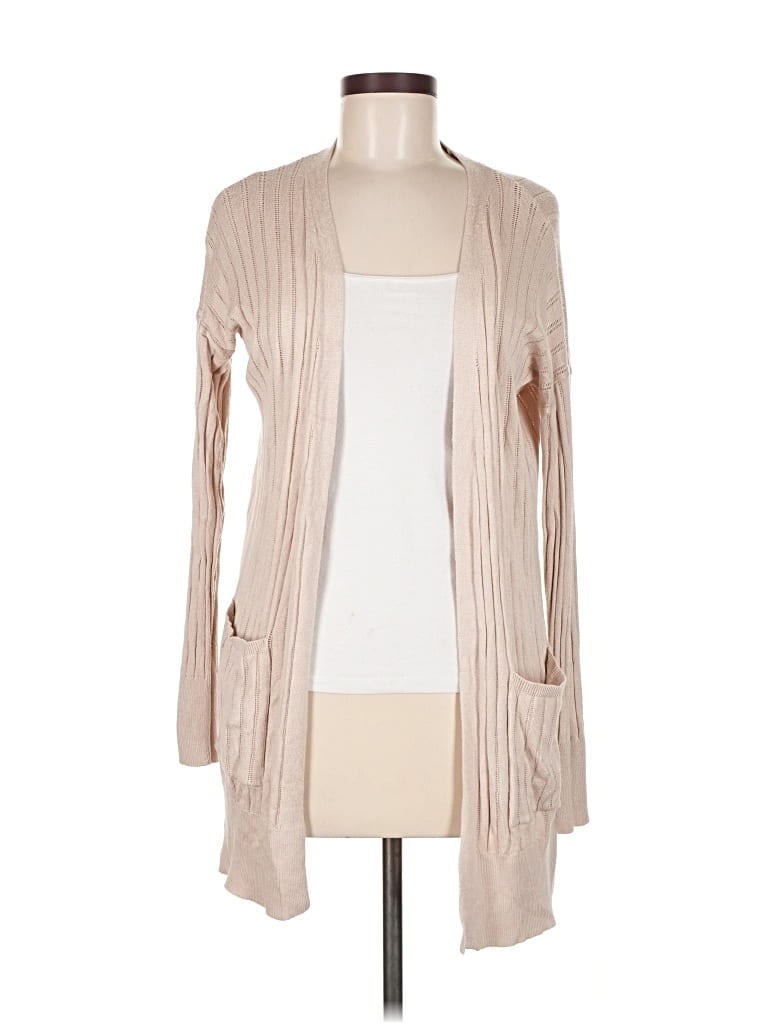 Pre-owned Pink Rose Cardigan Sweater In Tan