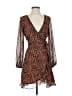 Gianni Bini 100% Polyester Animal Print Brown Cocktail Dress Size XS - photo 1