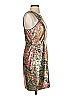 Jessica Simpson 100% Polyester Graphic Brown Cocktail Dress Size 4 - photo 4