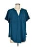 Torrid Teal Short Sleeve Blouse Size Med Plus (00) - photo 1