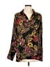 Pleione 100% Polyester Floral Gold Long Sleeve Blouse Size L - photo 1