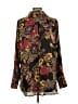 Pleione 100% Polyester Floral Gold Long Sleeve Blouse Size L - photo 2
