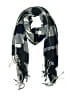 Unbranded Checkered-gingham Black Scarf One size - photo 1