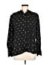 Ann Taylor Hearts Black Long Sleeve Blouse Size M - photo 1