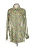 Lovers + Friends 100% Polyester Floral Green Long Sleeve Blouse Size XXS - photo 1