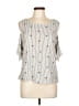 Everly Ivory Gray Sleeveless Blouse Size L - photo 1