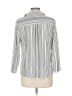 Joie De Vivre Stripes Silver 3/4 Sleeve Blouse Size L - photo 2