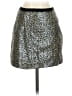 Tibi 100% Silk Metallic Silver Silk Skirt Size 4 - photo 1