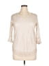 Onyx 100% Polyester Ivory 3/4 Sleeve Blouse Size XL - photo 1