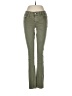 Paige Chevron-herringbone Green Jeans Size 28 waist - photo 1