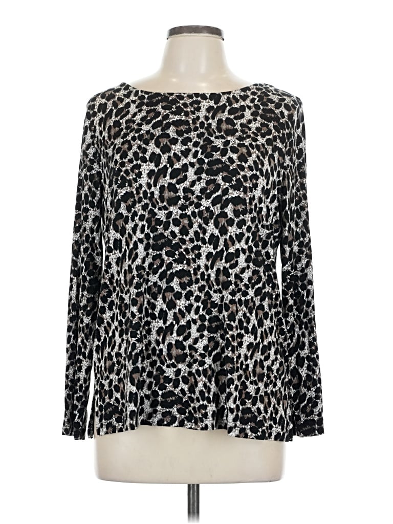 Pre-owned Mario Serrani Long Sleeve Blouse In Black
