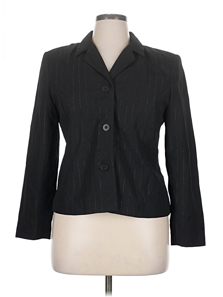 Pre-owned Karen Scott Blazer Jacket In Black