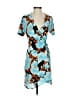 Babaton 100% Polyester Print Blue Casual Dress Size XXS - photo 1