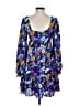 BCBGeneration 100% Polyester Print Blue Casual Dress Size 0 - photo 2