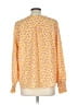 Pleione 100% Polyester Yellow Long Sleeve Blouse Size L - photo 2