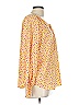 Pleione 100% Polyester Yellow Long Sleeve Blouse Size L - photo 4